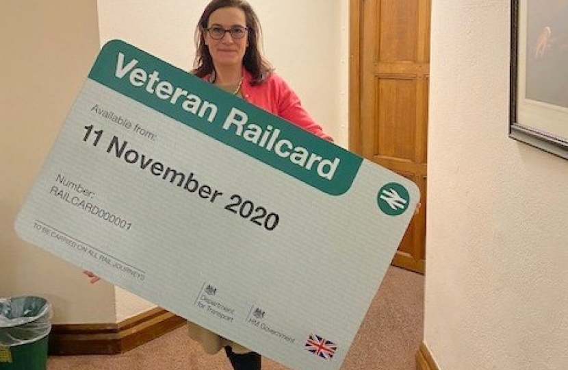 Rebecca Harris Mp Welcomes Railcard For Military Veterans Rebecca Harris 3158